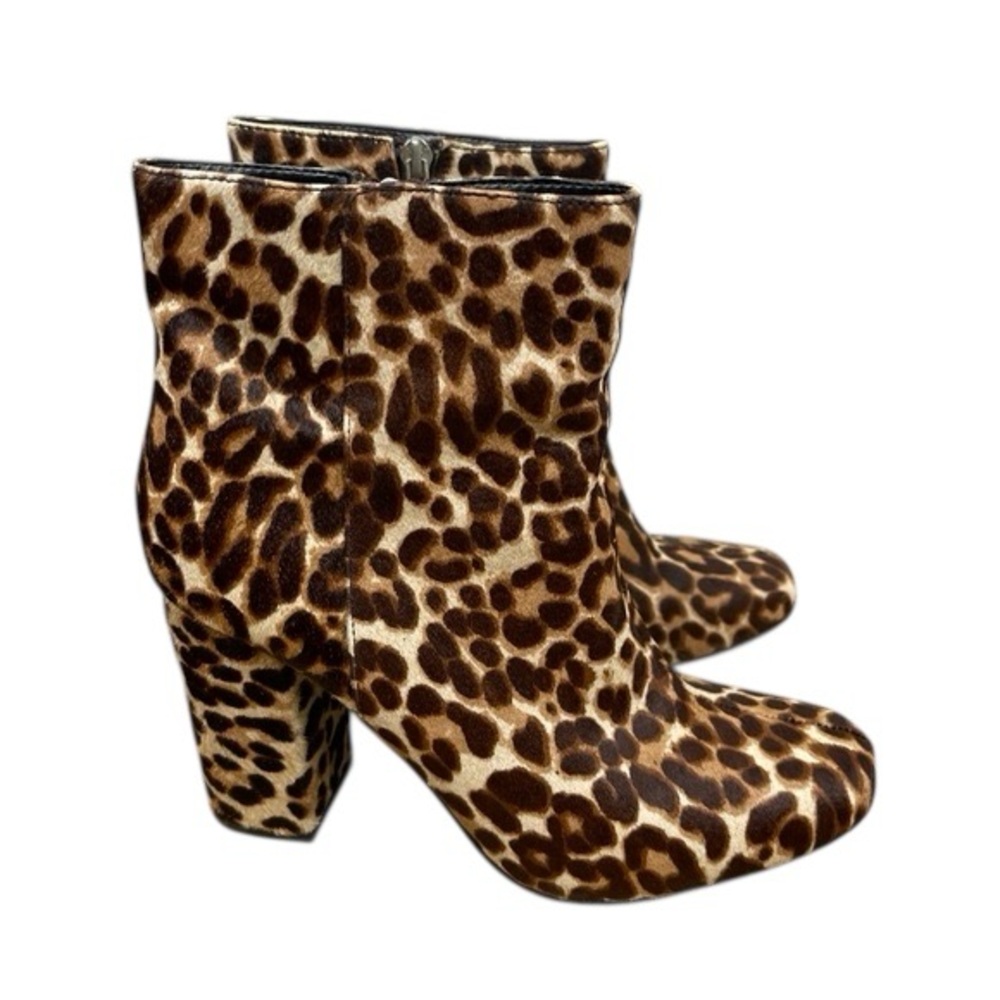🌻Charles David Leopard Calf Hair Ankle Boots Size 11